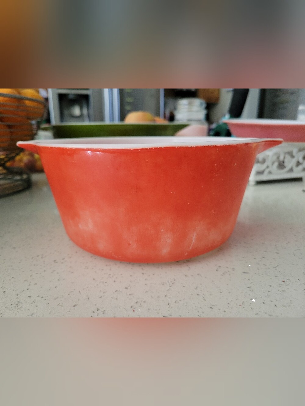 Vintage PYREX #474-B Red-Orange 1.5 Quart Cinderella Casserole Dish (No Lid)